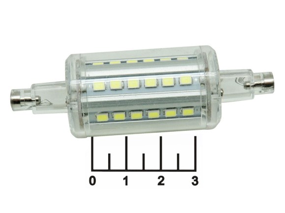 Лампа светодиодная 220V 10W R7S 6500K белый холдный 78мм LED 36