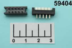 Разъем 10pin на плату шаг 2.54мм FDC-10 (без защелки)
