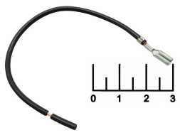 Клемма ножевая гнездо 2.8мм на проводе 1*0.5мм 13см черная (7482/390СБ)