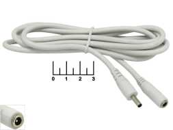 Шнур питания 3.5*1.4-3.5*1.4 гнездо 1.5м (белый)