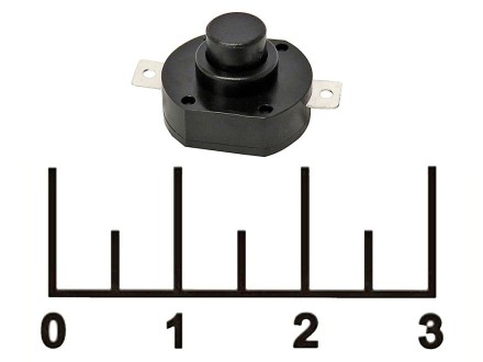 Кнопка для фонаря 12*14*10мм черная с фиксацией 2 контакта 1A 30V (PBG7)