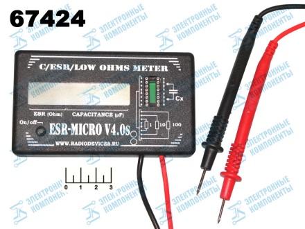 Прибор ESR-micro V4.0S для проверки ESR и электролитических конденсаторов
