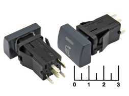 Кнопка 12/3 черная с фиксацией 5 контактов (обогрев зеркала) (997.3710-07.30)