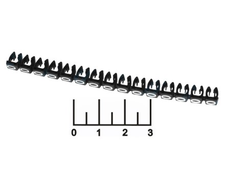 Маркер кабеля "0" 2.5мм TDM черный (15 штук)