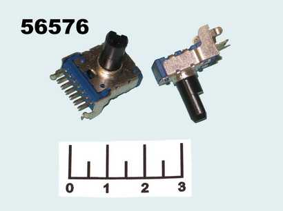 Резистор переменный 2*10 кОм A RK-1411G-A10K (7pin) (+89)