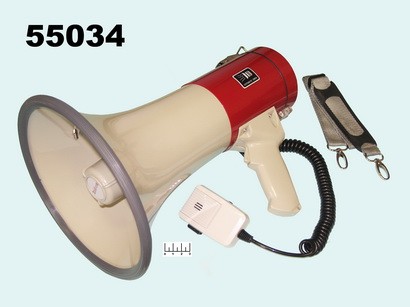 Мегафон ручной MG-220 выносной микрофон + сирена красный (8*D)
