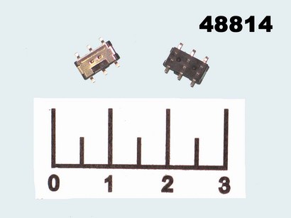 Микропереключатель движковый 2-х позиционный 6 контактов CCB050 №72 (S1437/IS-1390/SS-08)