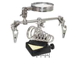 Лупа-подставка паяльная с захватом 60мм Rexant (12-0252)