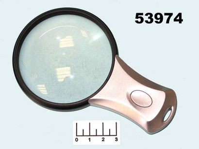 Лупа с подсветкой 2LED 75мм G-868-075