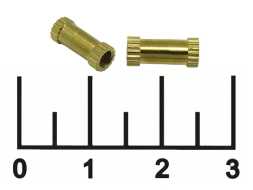 Втулка с внутренней резьбой М3*10 латунь