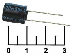 Конденсатор электролитический ECAP 220 мкФ 50В 220/50V 1013 105C (TK)