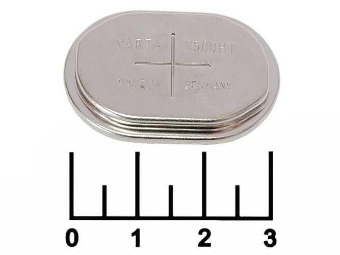 Аккумулятор 1.2V 0.5A V500HT Ni-MH Varta (24*34*6.5мм)
