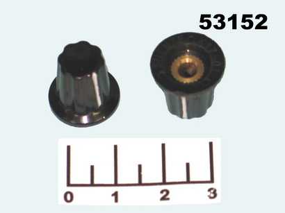 Ручка на вал 4мм черная K17-01