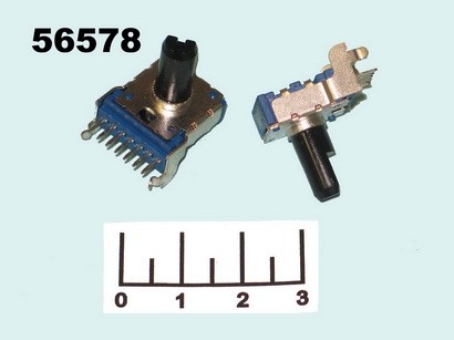 Резистор переменный 2*100 кОм A RK-1411G-A100K (7pin) (+89)