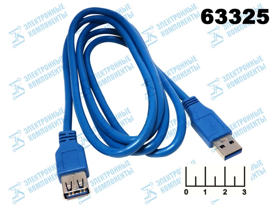 ШНУР USB A 3.0-USB A 3.0 ГНЕЗДО 1.5М DAYTON (16-0004)