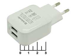 Сетевое зарядное устройство 2USB 5V 2.1A EPA-13 Defender (белое)