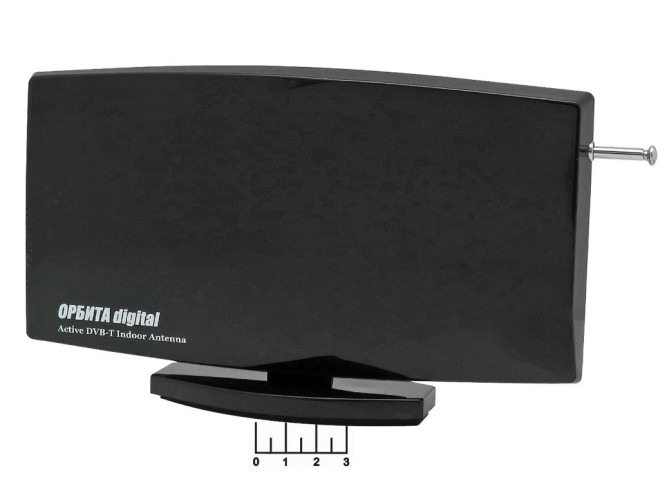 Антенна комнатная для цифрового ТВ Орбита OT-ANT07 с усилителем (белая)