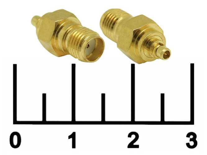 Переходник SMA гнездо/MMCX штекер gold