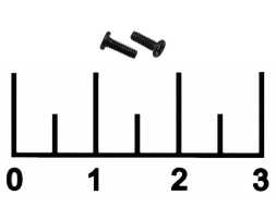 Винт для ноутбука М1.4*4мм черный (1 штука)