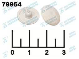 Заглушка мебельная 14мм (еврошуруп) (10 штук) белая