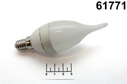 Лампа светодиодная 220V 3.7W E14 2700K белый теплый свеча на ветру матовая Ecola (37*118) C4FW37ELC