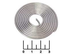 Припой ПОС-40 2мм 1м без канифоли спираль