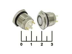 Кнопка GQ16B-10E/J/R/N без фиксации антивандальная красная металл 12V (16мм) (круг) 4 контакта