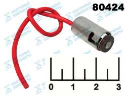 Патрон для лампы BA9S 1 контакт на проводе металл