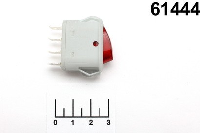 Выключатель 250/16 RK1-011 красный овал 4 контакта (KCD3-201N-14P)