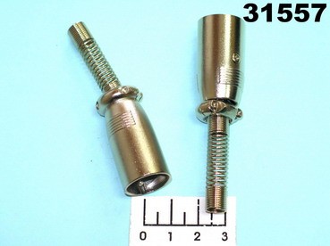 Разъем XLR штекер металл с пружиной (короткий)