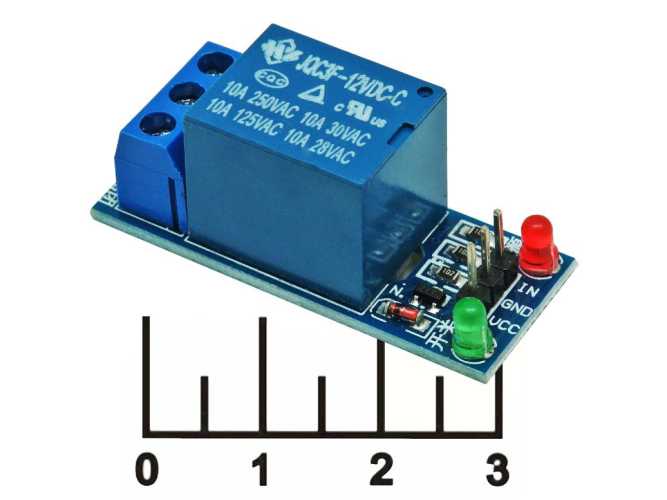 Радиоконструктор Arduino релейный модуль 1 канальный 12V