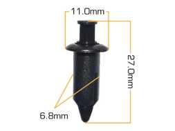Клипса крепежная d-6.8мм KJ-204ES