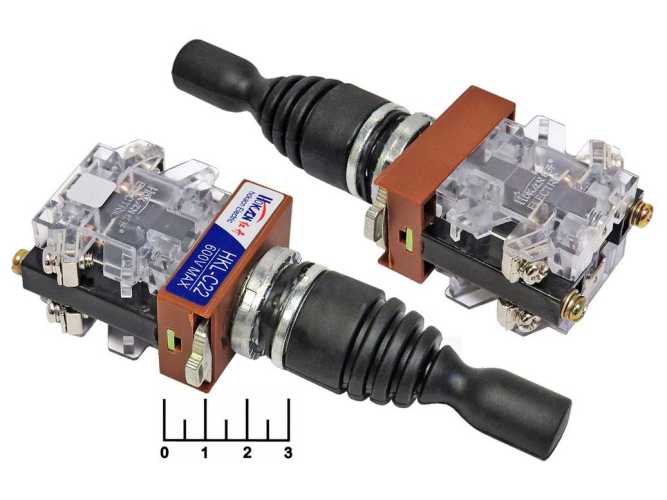 Джойстик 3-х позиционный без фиксации 4 контакта HKL-C22