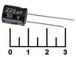Конденсатор электролитический ECAP 220мкФ 50В 220/50V 1013 105С (JWCO)