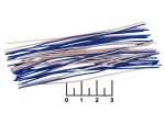 Соединительный провод 100мм синий, белый 1*0.5 (40 штук)