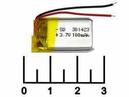 Аккумулятор 3.7V 0.1A 23*14*3 301423 Lithium polymer