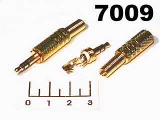 Разъем AUD 3.5 штекер стерео gold металл (1-045G/7-0020G-2)