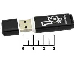 Flash USB 2.0 16Gb Smartbuy Glossy Series (черный)