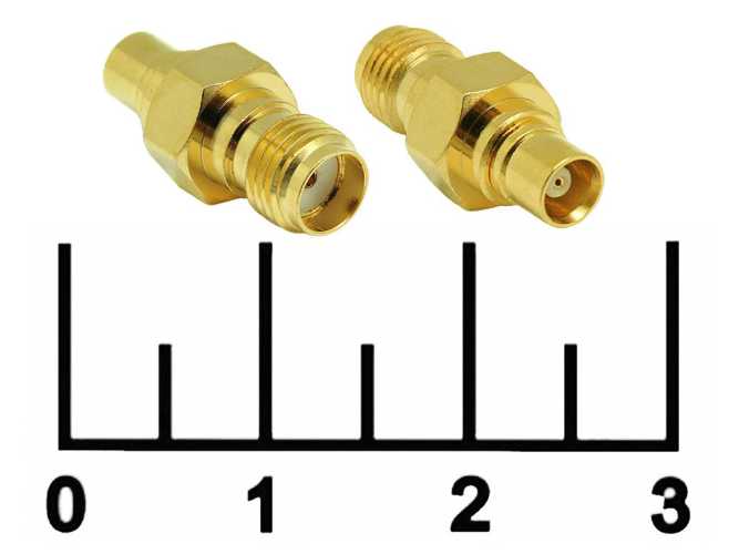 Переходник SMA гнездо/MCX гнездо gold