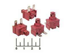 Кнопка 250/10 250V 10A без фиксации 2 контакта для пылесоса (S1639) угловая