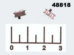 Микропереключатель движковый 2-х позиционный 3 контакта №1 (SK-05/SSSS811101/CB-01/S0140)