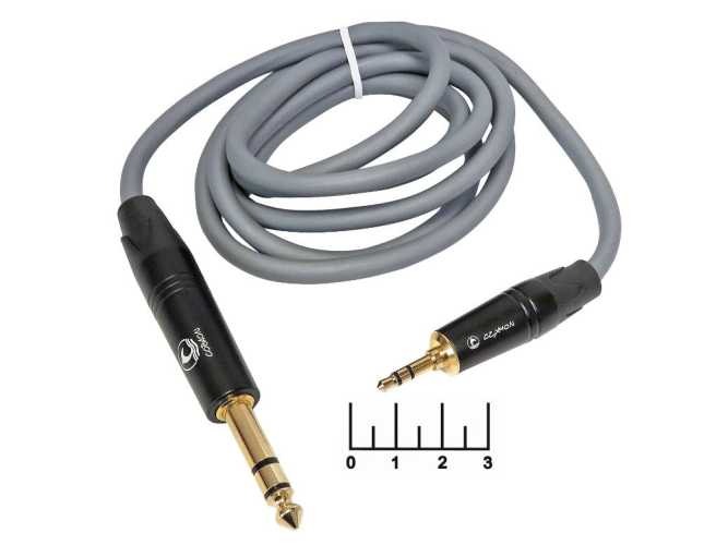 Шнур AUD 6.3-AUD 3.5 стерео 1.5м gold