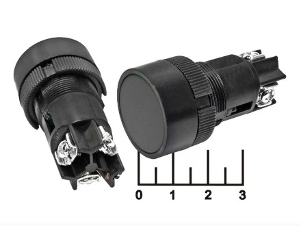 Кнопка LXA2(3SA5)-EA125 без фиксации черная на размыкание 3 контакта