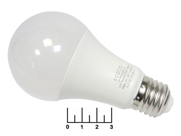 Лампа светодиодная 220V 20W E27 4000K белый A65 Ecola (65*130) D7RV20ELC (1600lm)