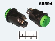 Кнопка IPBS-R/R зеленая с фиксацией 4 контакта 06L 12V (7087)