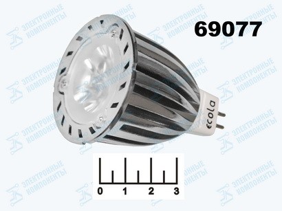 Лампа светодиодная 220V 6W MR16 GU5.3 2800K белый теплый Ecola (50*66) TS2W60ELC