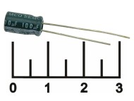 Конденсатор электролитический ECAP 100мкФ 6.3В 100/6.3V 0607 85C