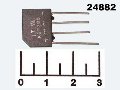 Диодный мост 2A/600V KBP206