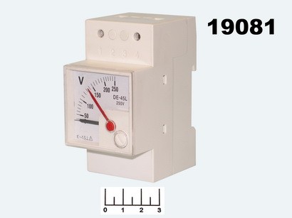 Вольтметр 250V переменное напряжение AC SFC-45 НА DIN-рейку
