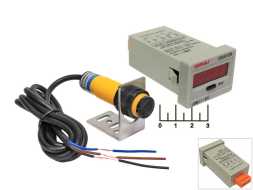 Счетчик импульсов 12-24V с инфакрасным датчиком 5H+ (JDM11-5H)